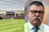 Composite Mac Point stadium and David Boon