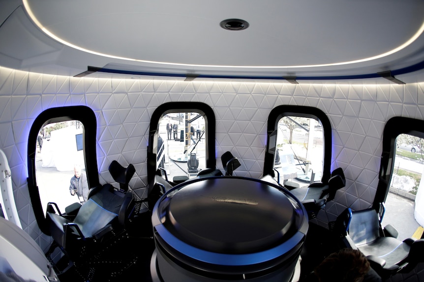 Modello di navicella spaziale Blue Origin di Jeff Bezos