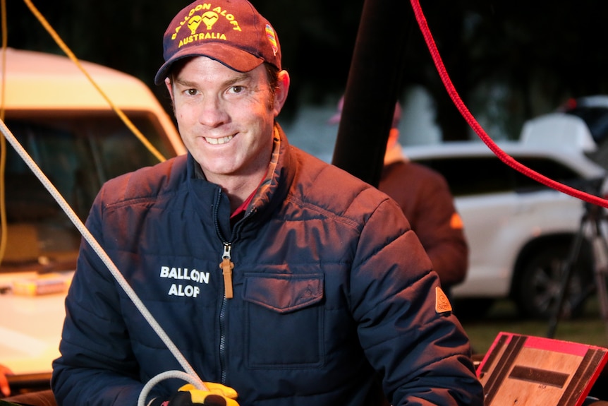 Hot air balloon pilot Dave Roberts