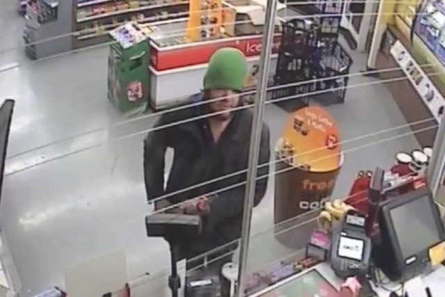 Security image of man who robbed Wanniassa service station on June 7, 2014.