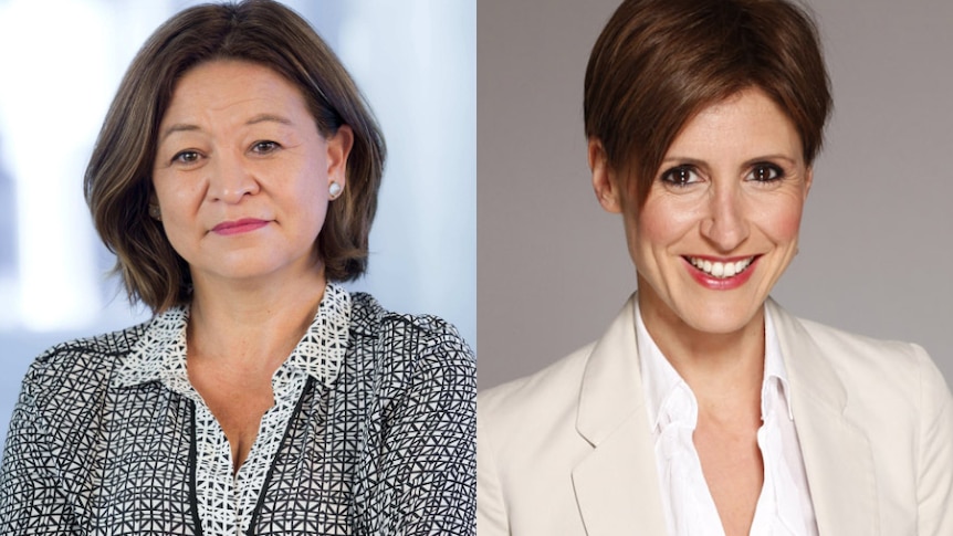 Composite image of former ABC managing director Michelle Guthrie and senior reporter Emma Alberici