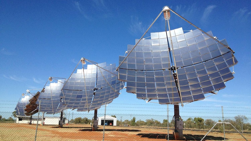 Ergon Energy's pilot solar farm at Windorah, south-west of Longreach in western Qld in May 2013.