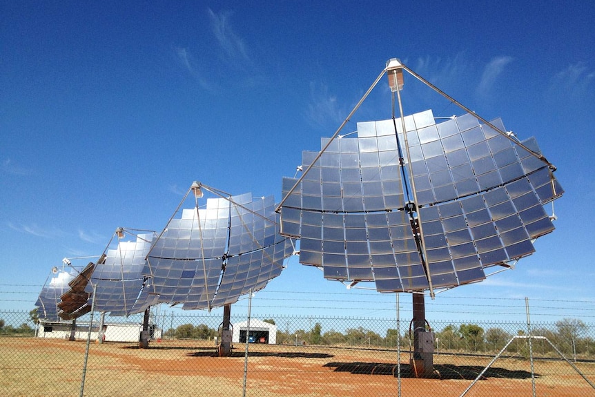 Ergon Energy's pilot solar farm at Windorah, south-west of Longreach in western Qld in May 2013.