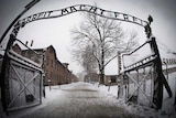 The entrance to the former Nazi concentration camp Auschwitz.