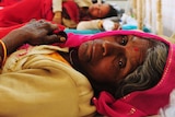 Devotee lies injured after Ganges festival stampede