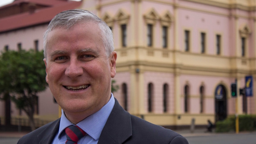 Small Business Minister and Federal National MP Michael McCormack on Hannan Street in Kalgoorlie, Western Australia.