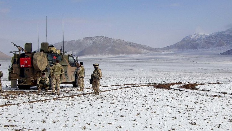 An Australian patrol takes a break