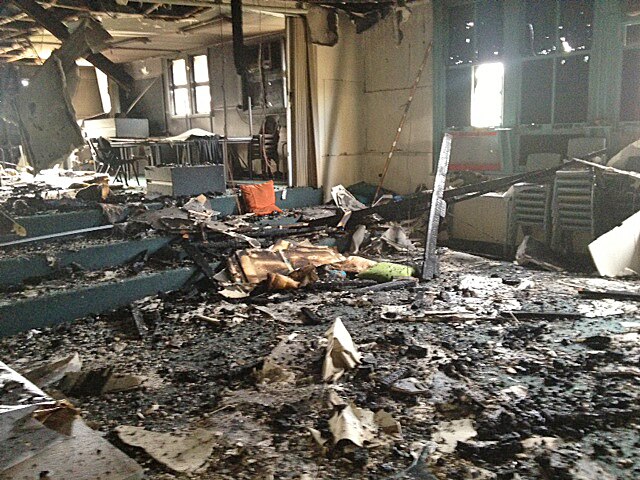 Severe damage inside the premises