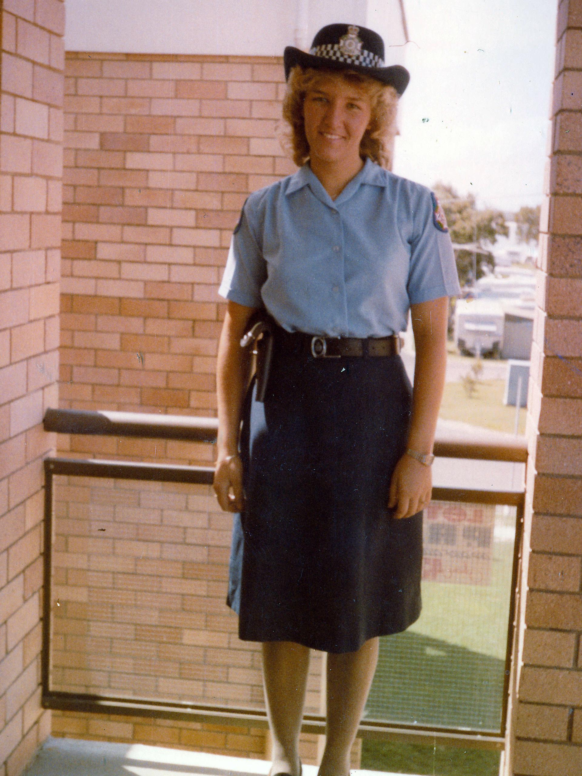 A young Katarina Carroll in her police uniform