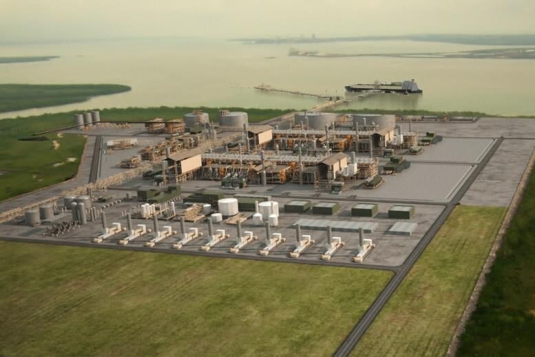 A planned Inpex Ichthys gas processing plant in Darwin