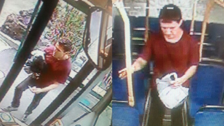 Pictures of a man getting onto a bus just minutes after a stabbing attack in Doncaster, released by police