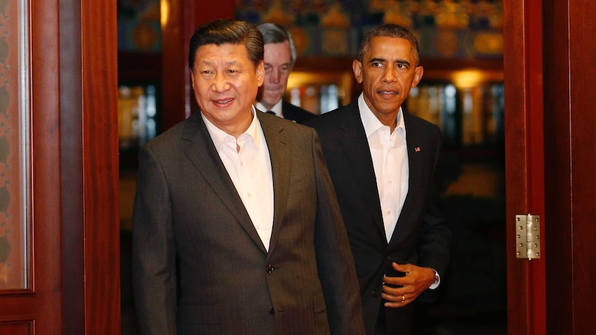 China president Xi Jinping and US president Barack Obama