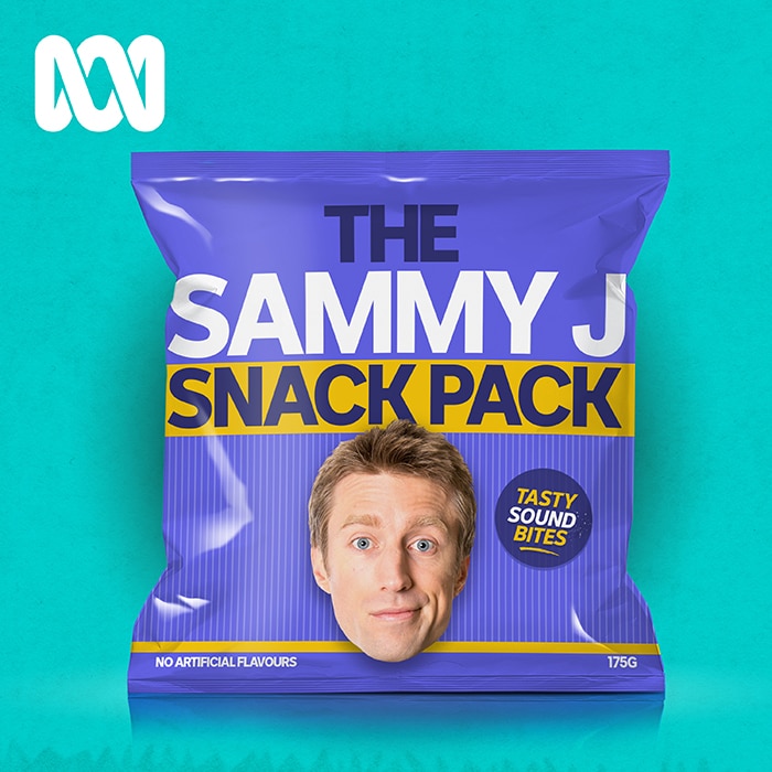 A chip packet with Sammy J's photo on it.