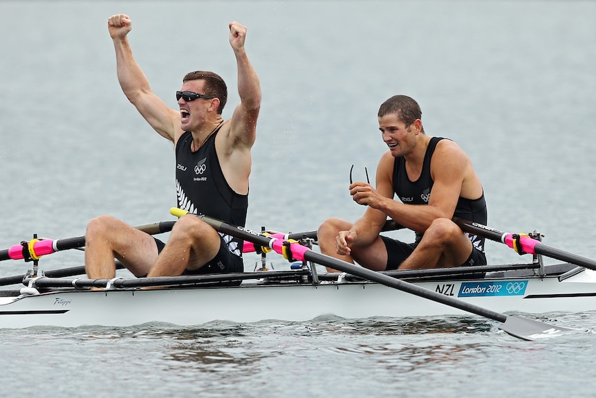 New Zealand has won its first gold medal of the Olympics in the men's double scull.