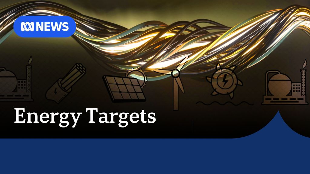 Energy targets. A bundle of fiber optic cables with simple graphic representations of different energy sources superimposed