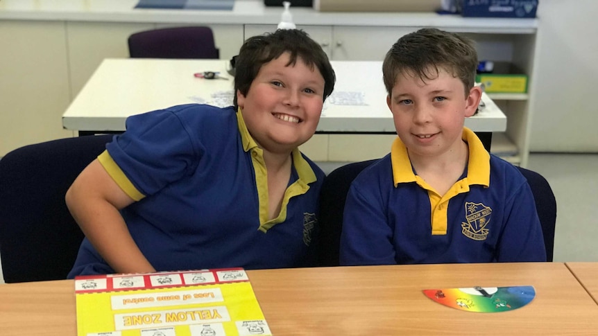 Stirling Bowater and Jadon Smith at Mackay West State School