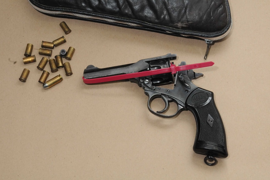 Firearm seized as part of Operation Addenine.