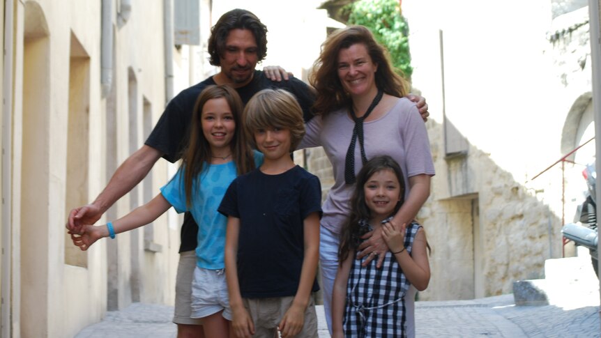 Mogan-McIntosh family in their village outside Provence