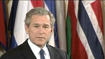 George W Bush has sought to repair America's image among Iraqis.