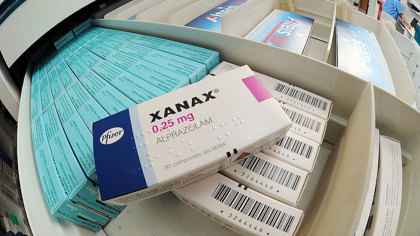 boxes of prescription drug xanax