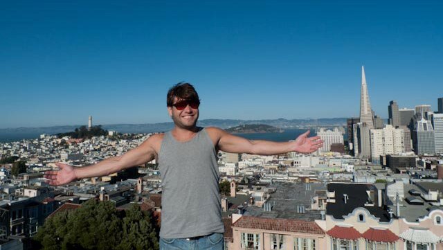 Drew Rosenberg, Don's son, is photographed in a supplied tourist shot in san francisco.