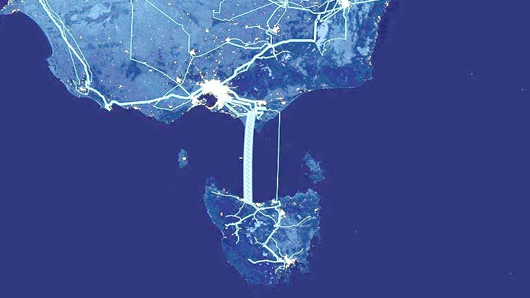 Map showing the proposed route of the Marinus undersea cable