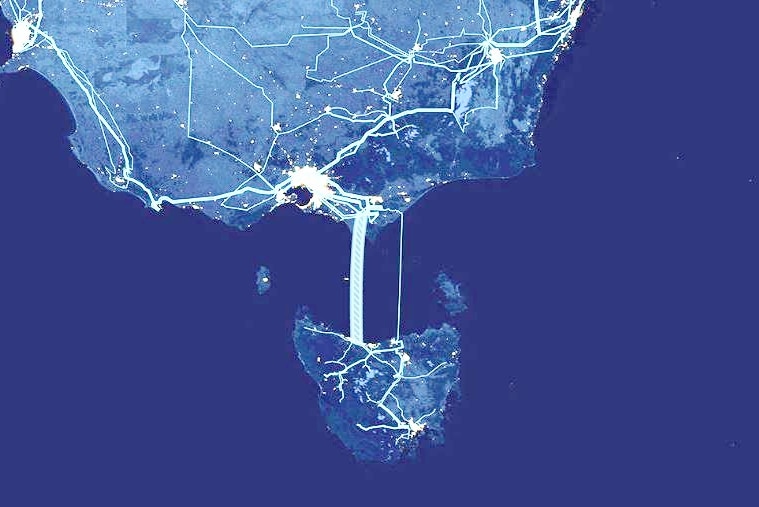 Map showing the proposed route of the Marinus undersea cable