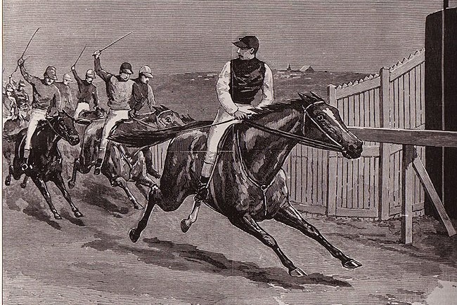 Carbine wins the 1890 Melbourne Cup