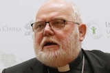 Reinhard Marx speaks during media briefing at a four-day sex abuse summit in Rome