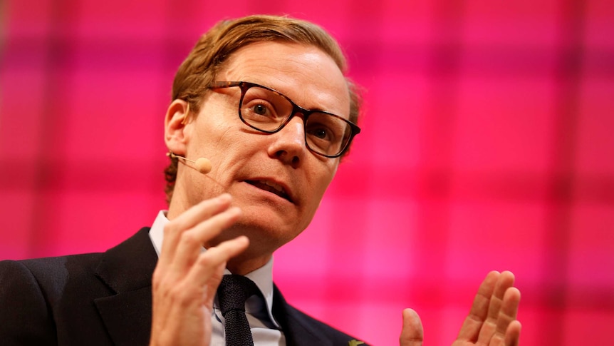 Chief executive of Cambridge Analytica, Alexander Nix, speaks during the Web Summit in November 2017.