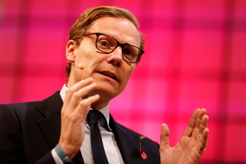 Chief executive of Cambridge Analytica, Alexander Nix, speaks during the Web Summit in November 2017.