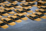 New Jersey taxis submerged in floodwater