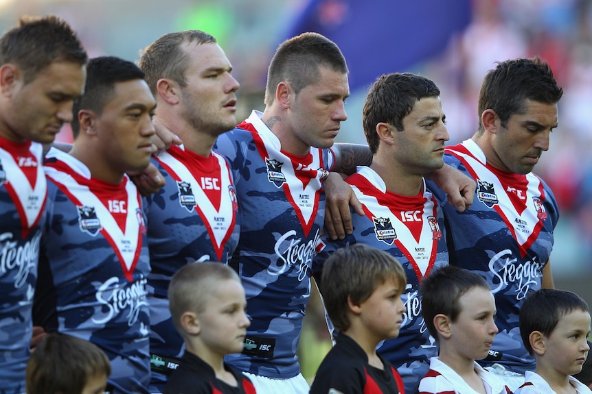Sydney Roosters on Anzac day