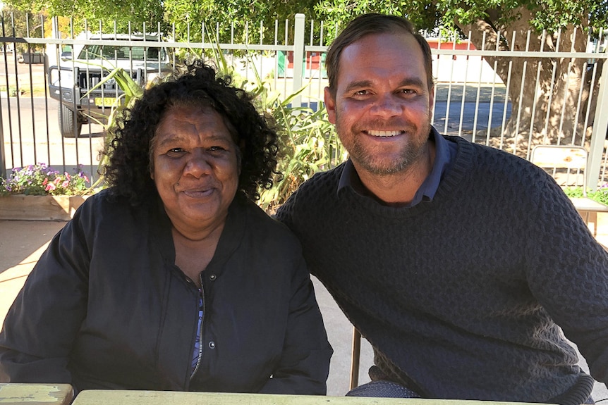 Fiona Smith, Director of the Spirit Program, with award winning journalist Allan Clarke at home in Bourke.