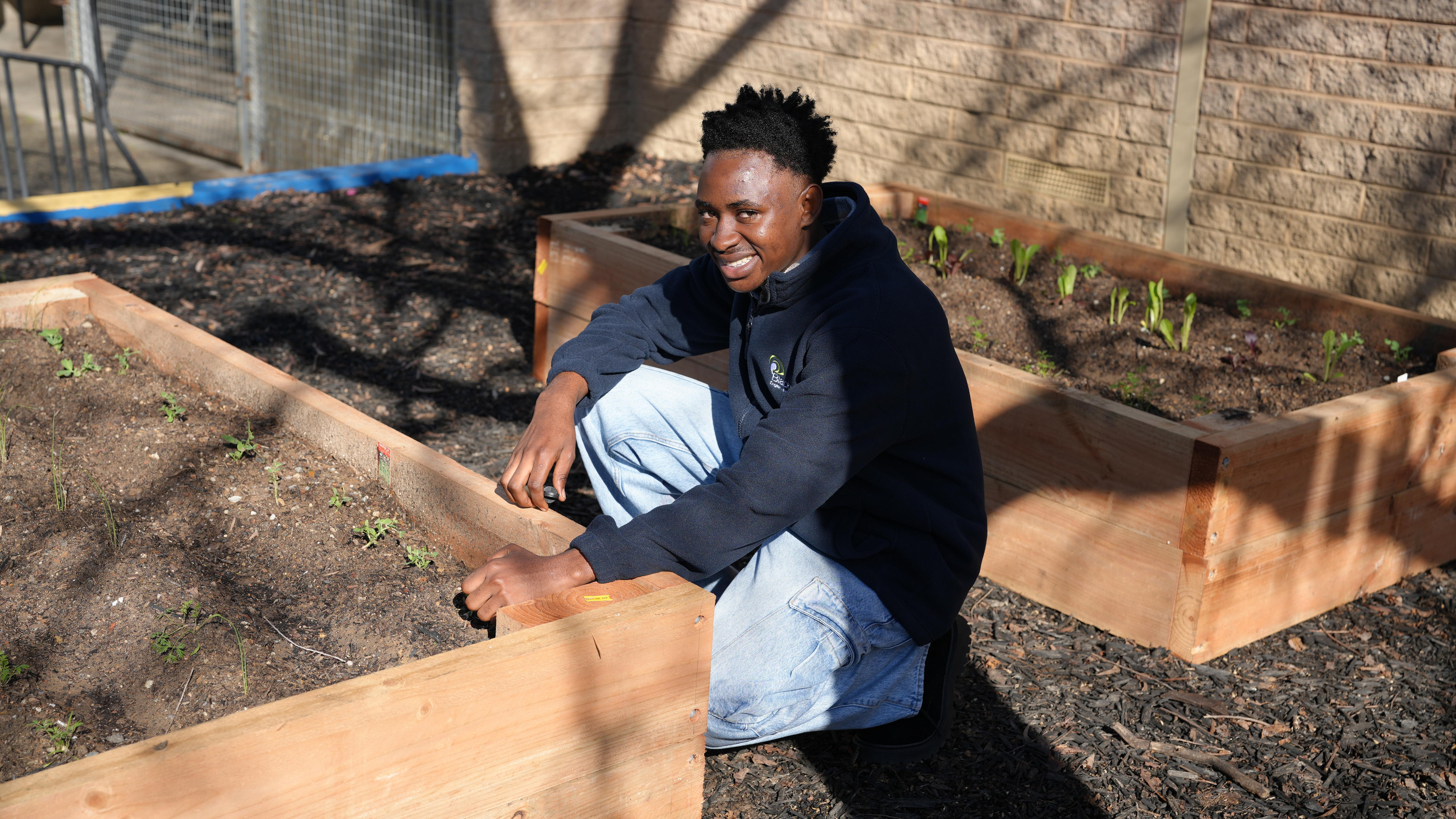 Gardening is about more than food for young people learning English
