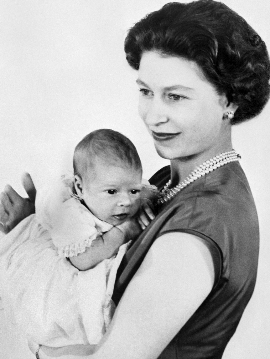 Prince Andrew as a baby