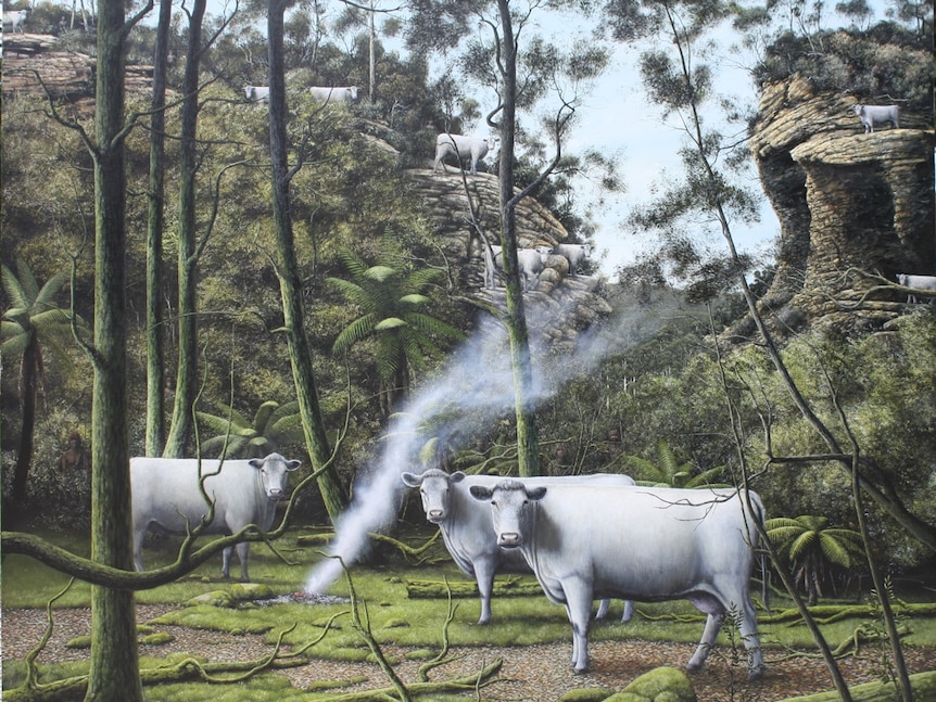 The popular choice winner at the Glover Prize 2014, White Invaders, by Michael McWilliams.