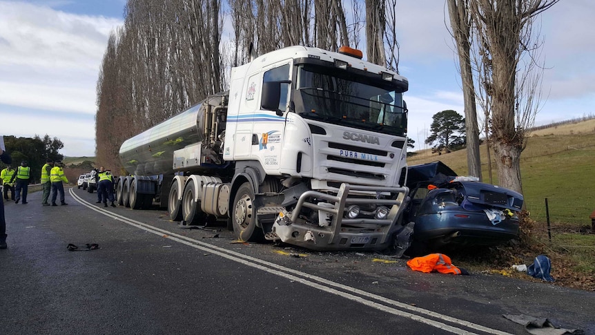 Crash scene near Plenty