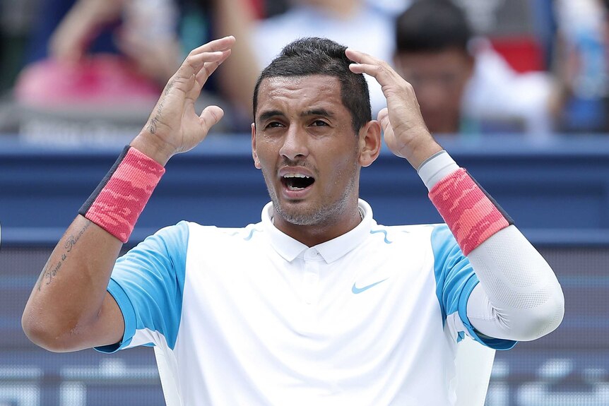 Nick Kyrgios is anguished