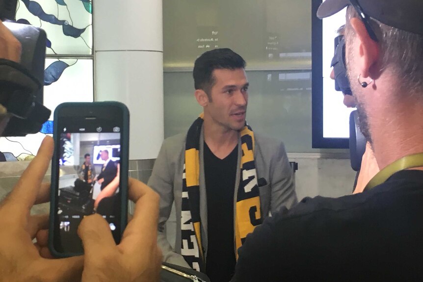 Luis Garcia arrives in Sydney