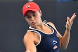 Ash Barty gears up for a forehand
