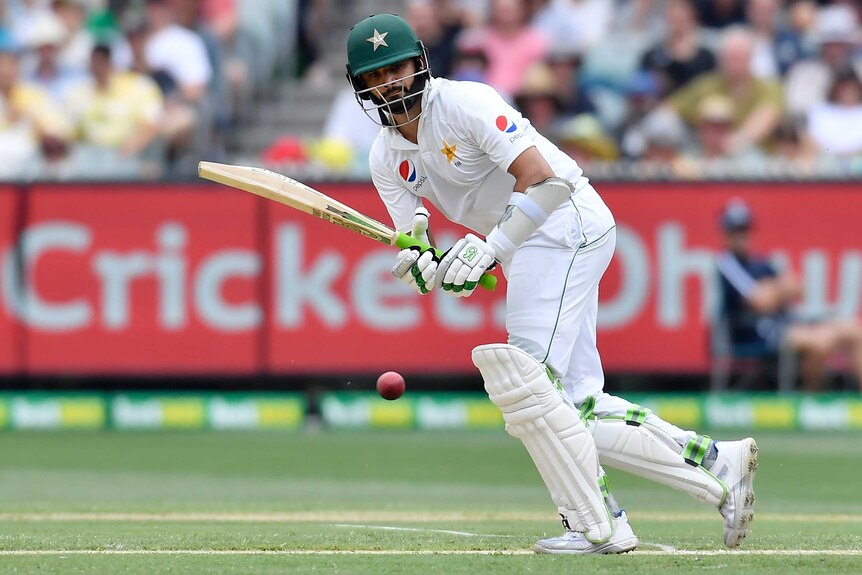 Pakistan's Azhar Ali bats against Australia on day two at the MCG