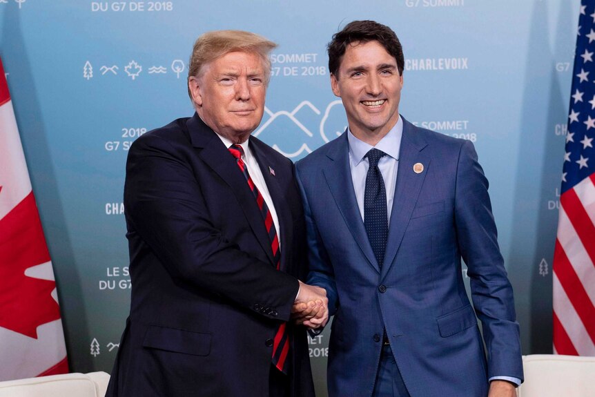 Justin Trudeau and Donald Trump