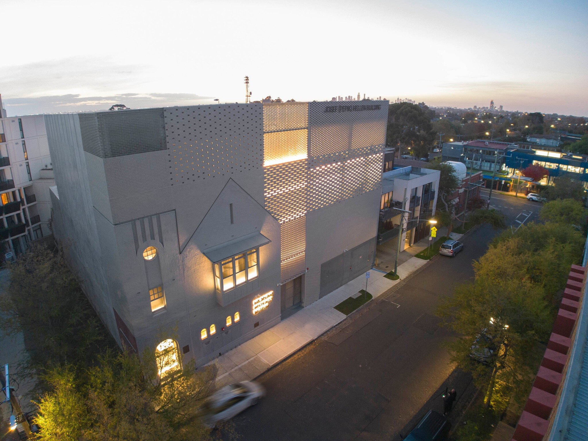 The exterior of the Melbourne Holocaust Museum