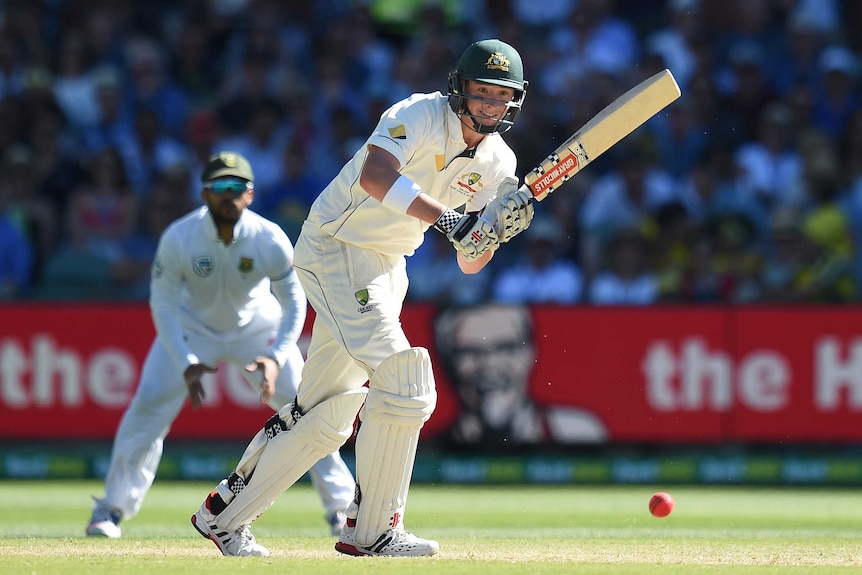 Matt Renshaw bats in Adelaide