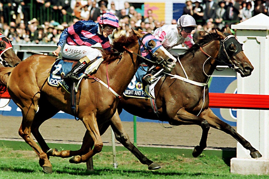 Might And Power wins 1997 Melbourne Cup