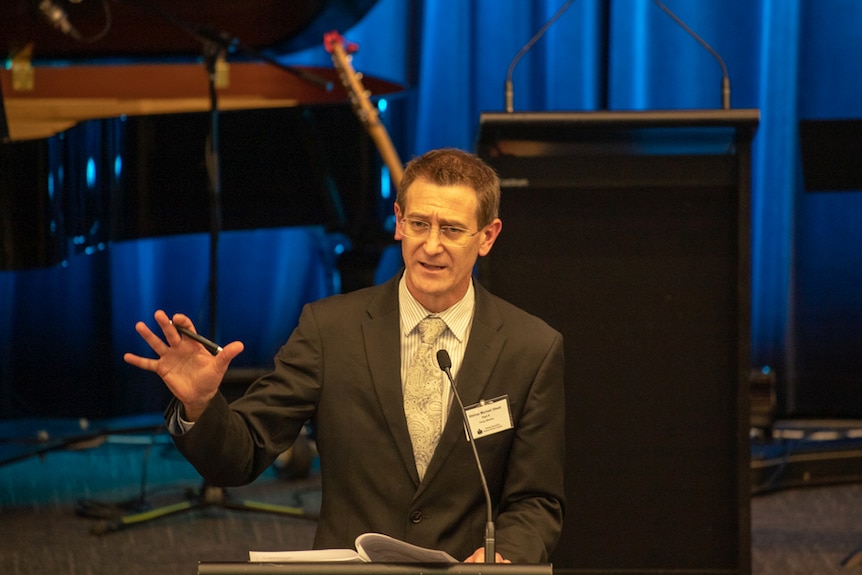 Bishop Michael Stead addresses the Sydney Anglican Synod, 22 October, 2018.