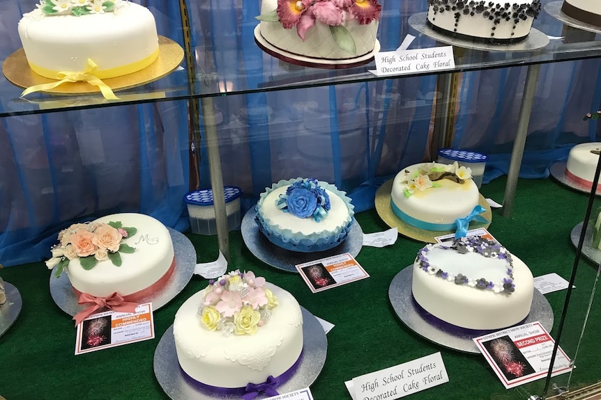Beautiful cakes on show.