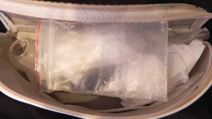 A bag containing ICE and drug paraphernalia