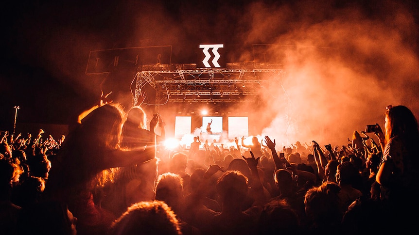 A shot of the This That festival mainstage in 2018, Newcastle